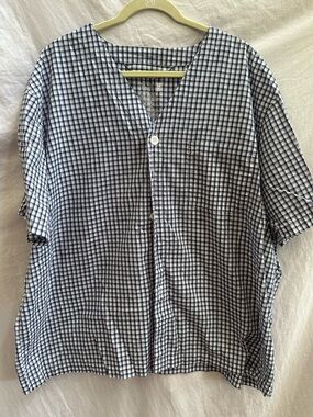 Fruit of the Loom Blue and White Gingham Shirt 2XL